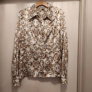Cache pearl print top
